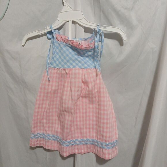 Jc Penny Size 4 Kids Dress Pink And Blue - Picture 1 of 8